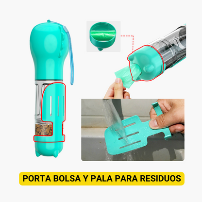 Botella Multifuncional Para Mascotas 5 en 1